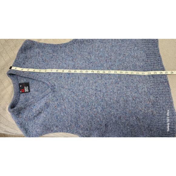 VTG Robert Bruce Wool Blend Blue Multi Color   Cardigan Sleeveless Vest  Mens XL - Picture 6 of 8